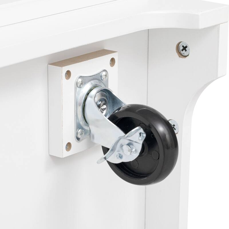 59.3" Rolling Kitchen Island with Storage 2 Pull Out Cabinet Organizers & Rubber Wood Drop Leaf,Trash Can Storage,Power Outlet