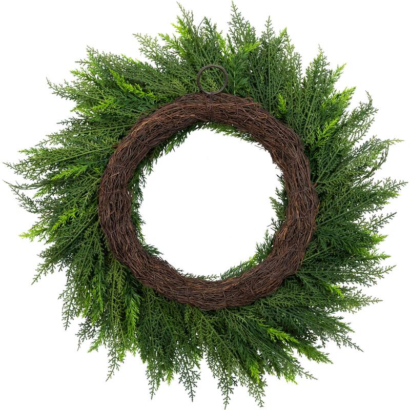 Cedar Artificial Christmas Wreath - 24" - Unlit