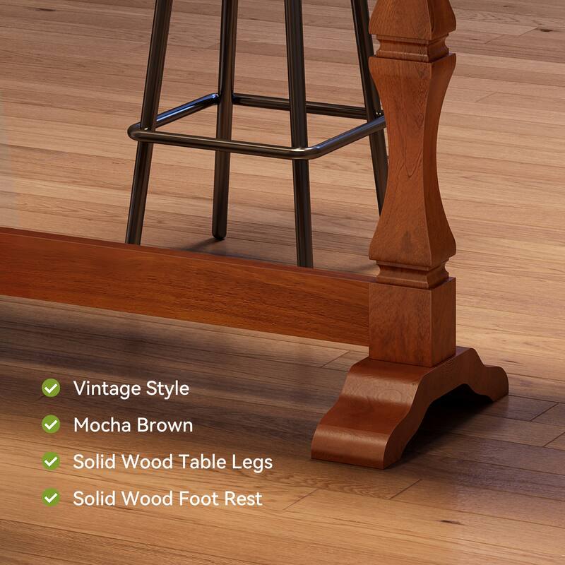Solid Wood Bar Height Table