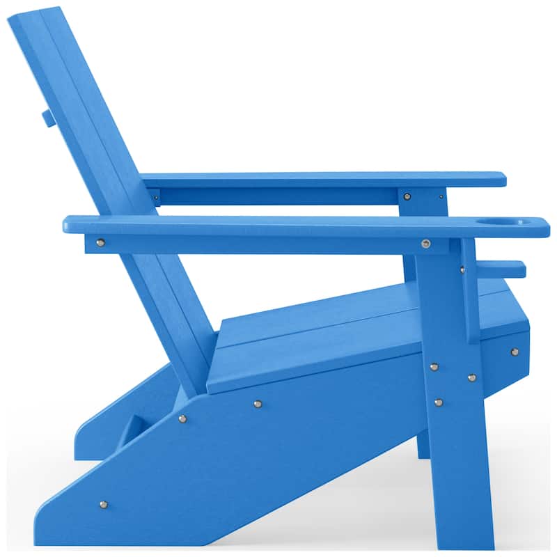 Coastin Modern Poly Adirondack Chair With Ottoman