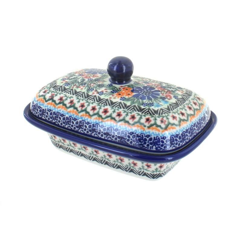Blue Rose Polish Pottery 66 Vena Butter Tub - Ashley