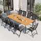 Option Brown table with black chairs