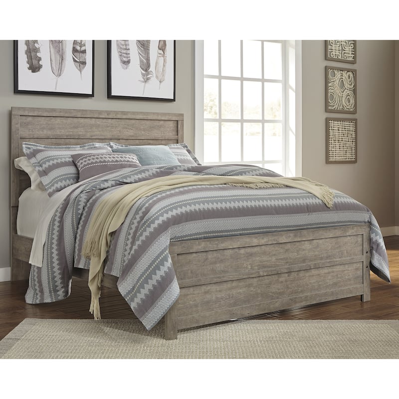 Signature Design by Ashley Culverbach Gray Panel Bed - Queen