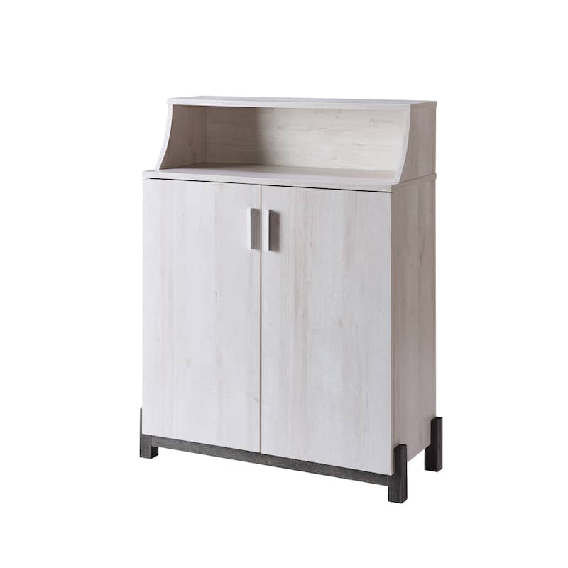 Sost Contemporary 5-shelf Shoe Cabinet by Furniture of America - White Oak