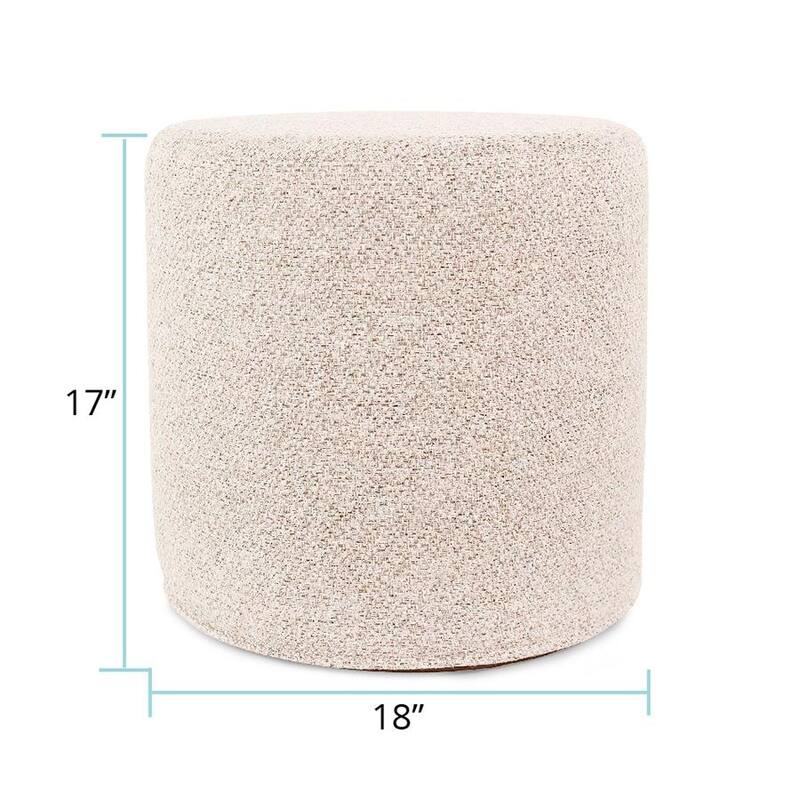 Allan Andrews No Tip Cylinder Ottoman with Cover, Panama Collection