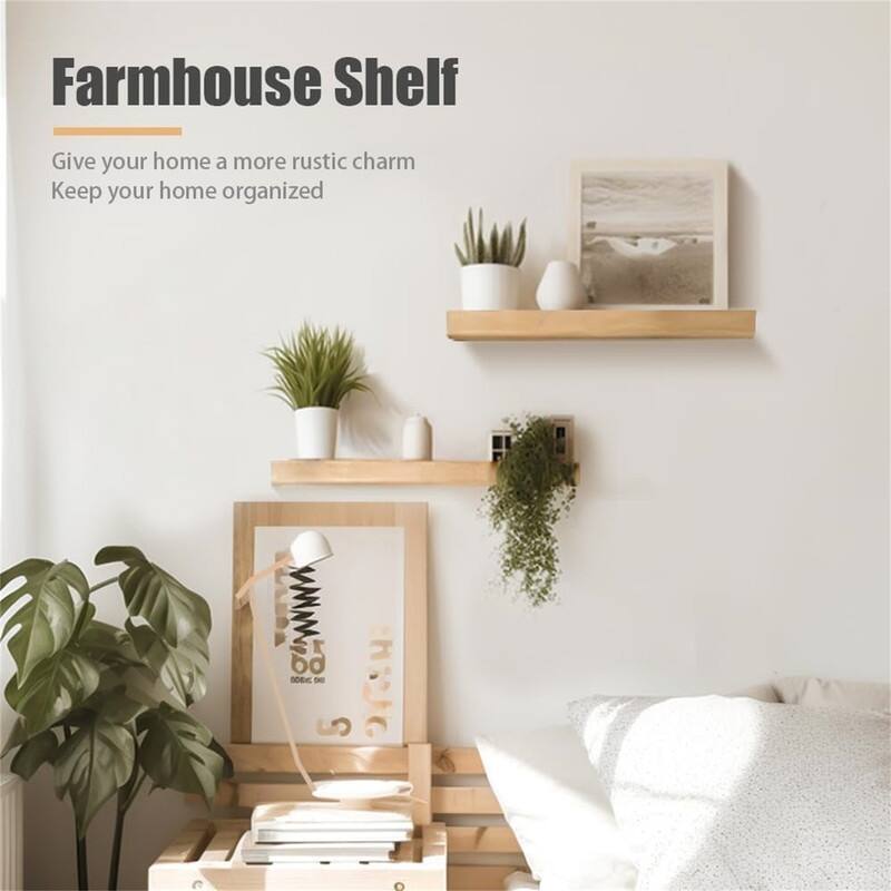 Wooden Wall Shelf for Rustic Decor