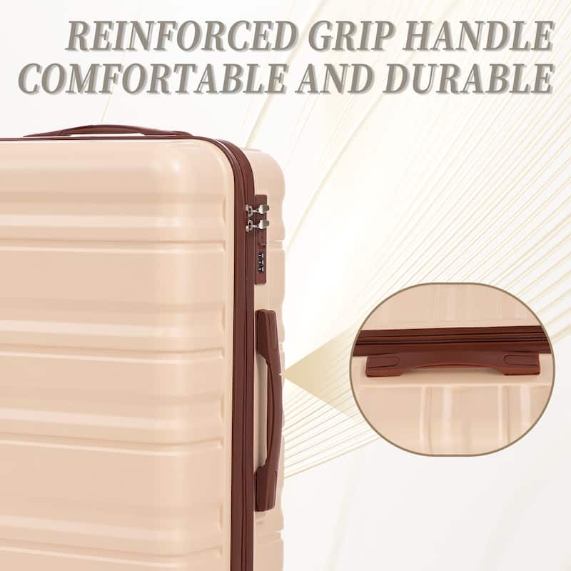 3PCS ABS Carry on Suitcase with Combination Lock