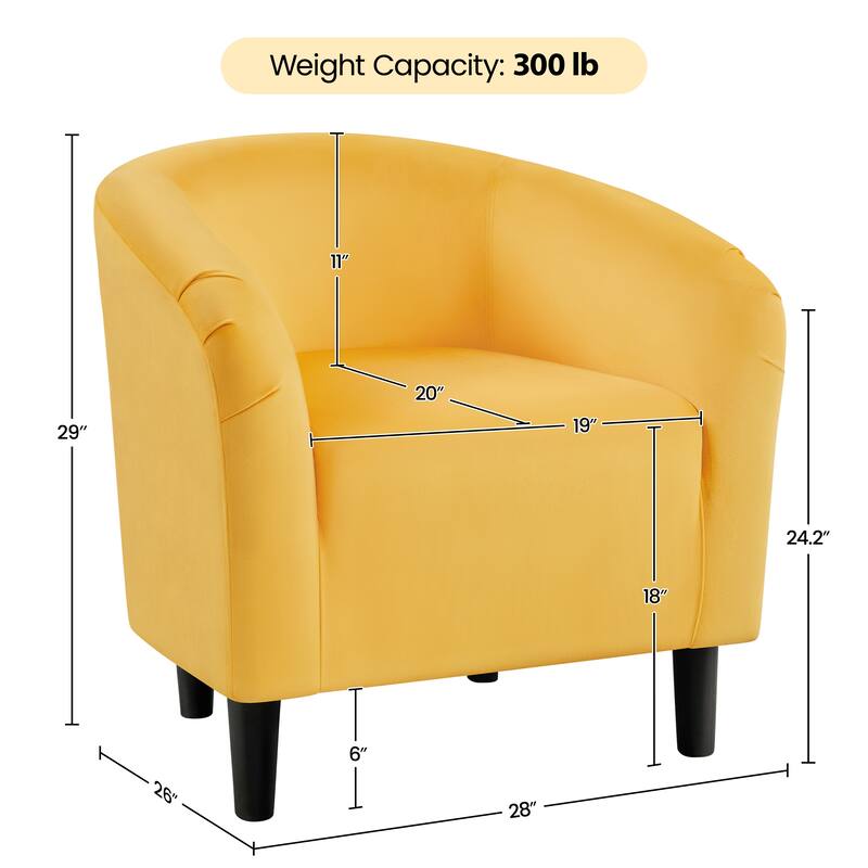 Yaheetech Club Chair Accent Arm Contemporary Style