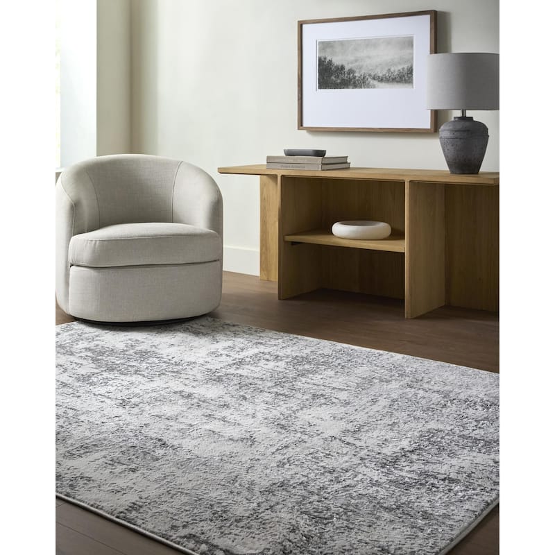 Livabliss Lustro Modern Area Rug - Grey/Beige - 5'3" x 7'