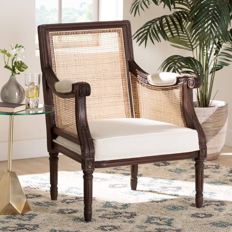 bali & pari Desmond Traditional French Wood Accent Chair