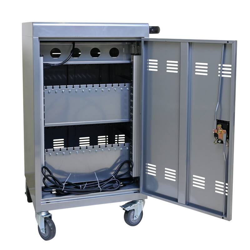 Mobile Charging Cart and Cabinet for Tablets Laptops 35-Device