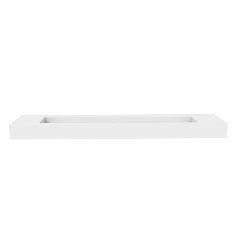Pyramid Solid Surface Wall-Mounted Bathroom Sink