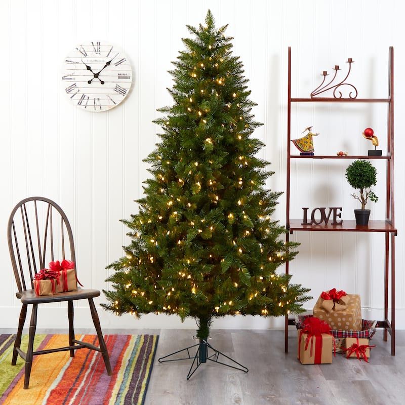 6.5ft. Spruce Artificial Christmas Tree with 450 Color Changing LED Lights & Remote - Vibrant Multifunction X-Mas Tree
