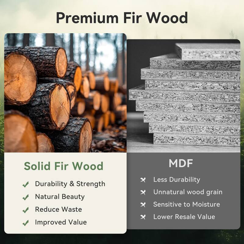 2 Tier Solid Wood Bench for Entryway, Bedroom, Kitchen, Dining Room, Living Room, Farmhouse Style, 63 Inch