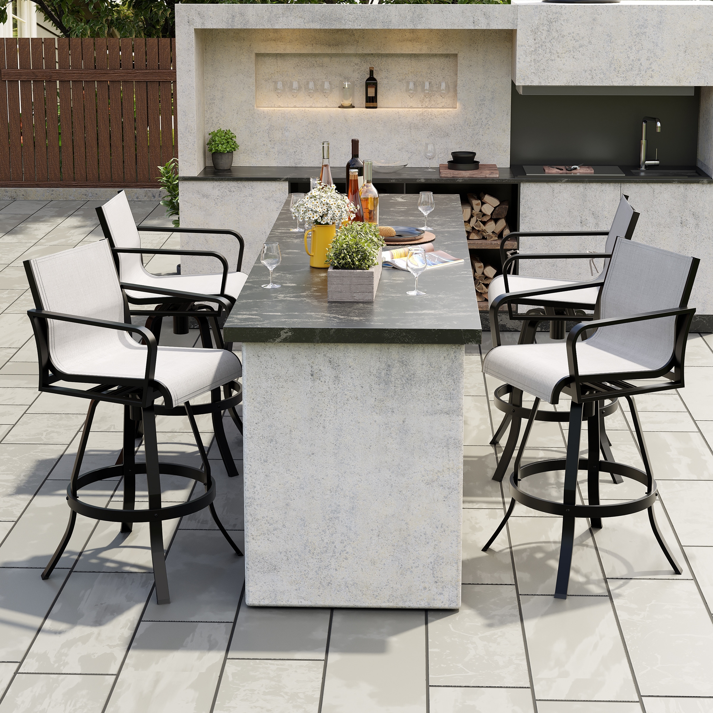 Outdoor kitchen bar stools store