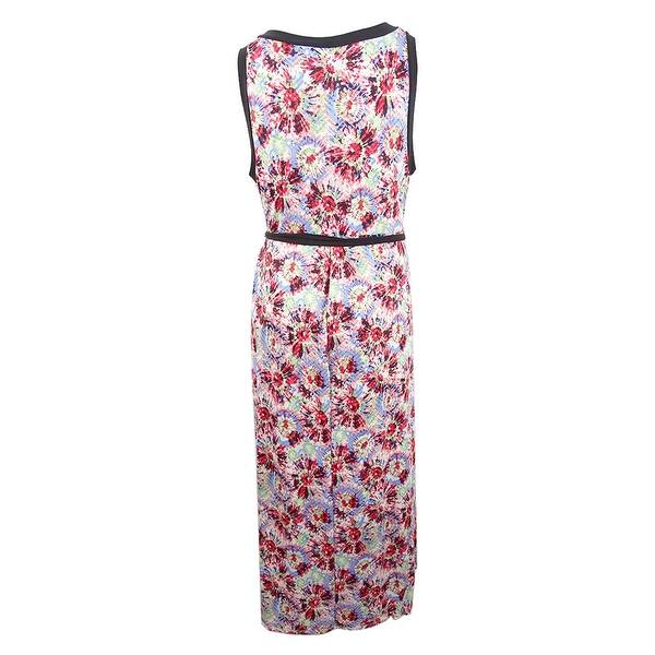 Shop Love Squared Women S Plus Size Printed Faux Wrap Maxi Dress