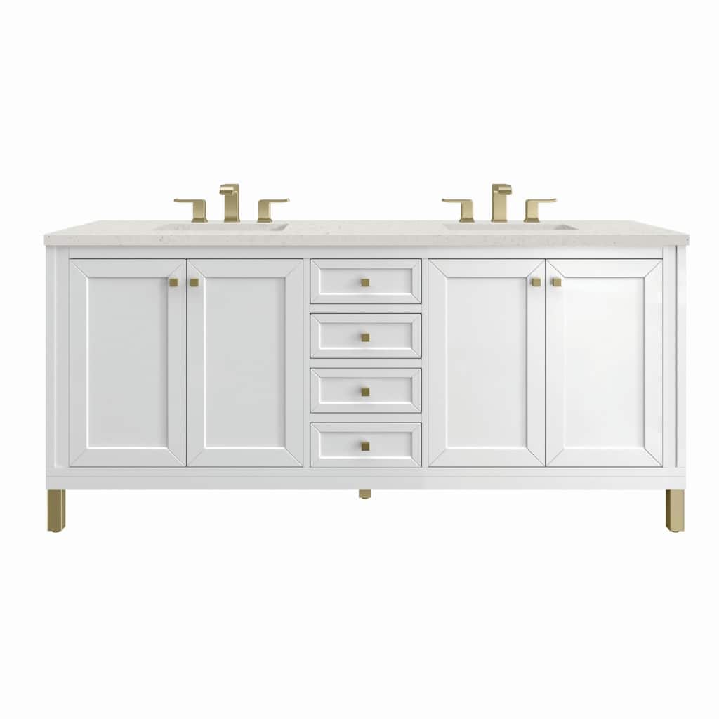 James Martin Vanities 305-V72-3LDL Chicago 72" Double Basin Wood