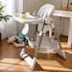 preview thumbnail 20 of 26, KISRAIS Portable Adjustable Baby High Chair with Safety Belt, Silent Lockable Wheels