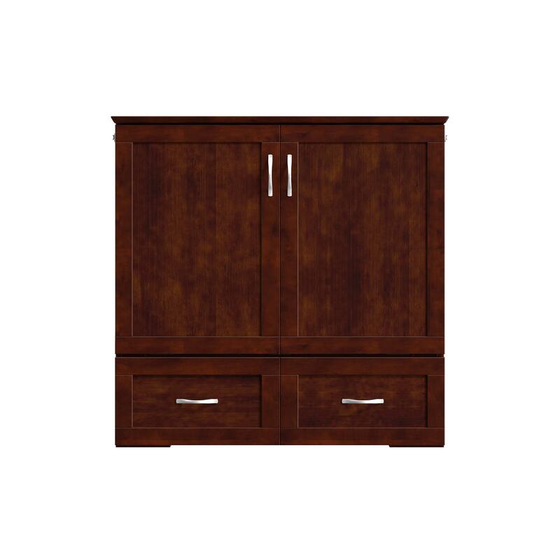 Hamilton Murphy Bed Chest with Mattress and Storage Drawer