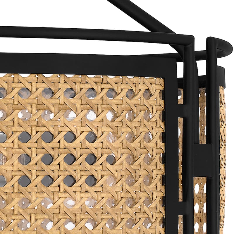 Priya 3-Light Matte Black Semi-Flush Mount