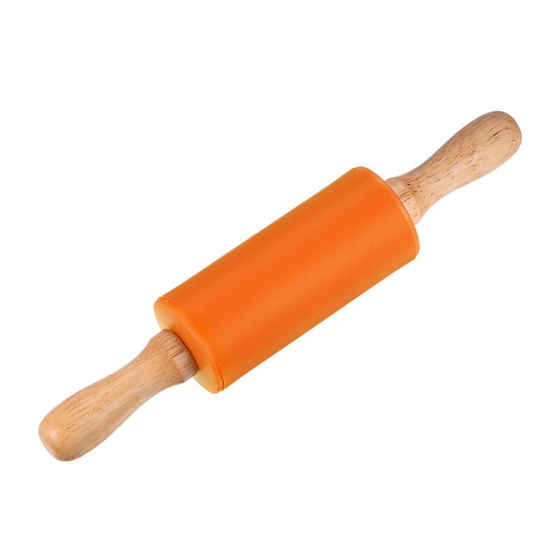 Silicone Rolling Pins for Baking 23.5cm x 4.2cm Orange