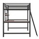 preview thumbnail 4 of 15, Full Size Loft Metal&MDF Bed with Desk and Shelf