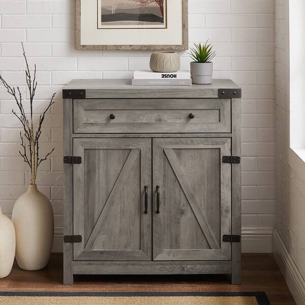Shop The Gray Barn 30 Inch Rustic Barn Door Accent Cabinet On