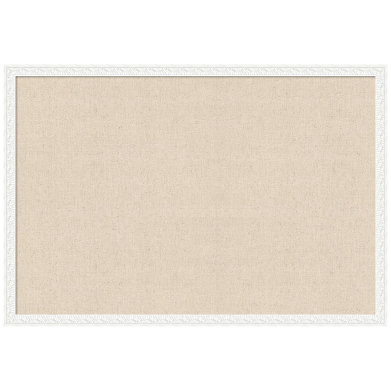 Kate and Laurel Pinboard Neutral Linen - 38x26 - Bethany White