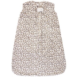 Hudson Baby Infant Girl Plush Sleeping Bag, Sack, Blanket, Cream Leopard