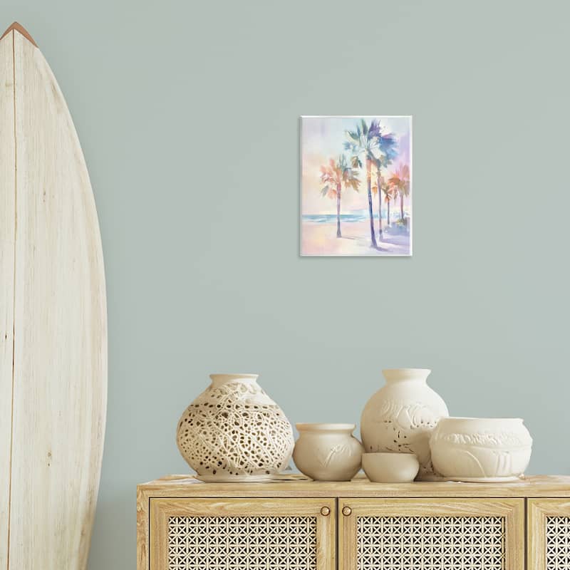 Stupell Pastel Warm Palm Trees Wall Plaque Art Design By Arlington Prints