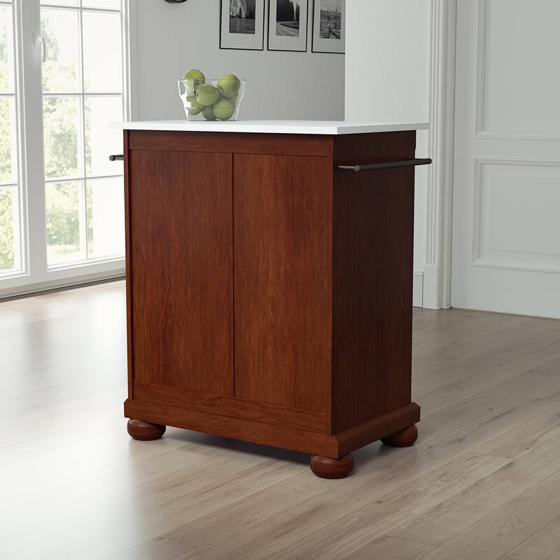 Crosley Alexandria Granite Top Portable Kitchen Island/Cart - 31"W x 18"D x 35.5"H