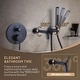 preview thumbnail 41 of 41, Solid Brass 2 Handle Wall Mounted Roman Tub Faucet With Handheld Shower