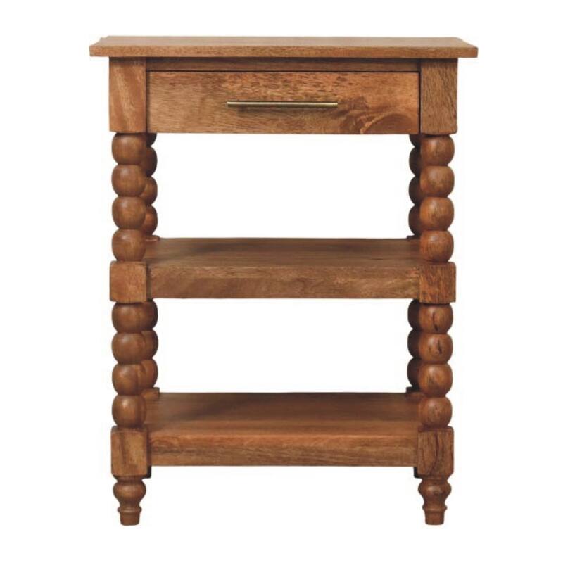 Artisan Furniture Solid Wood Barley Twist Side Table , Brown