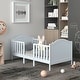 preview thumbnail 9 of 17, Gymax 2-in-1 Convertible Toddler Bed Kids Wooden Bedroom Furniture w/ White