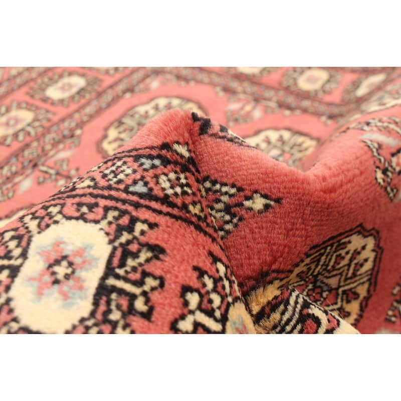 ECARPETGALLERY Hand-knotted Finest Peshawar Bokhara Salmon Wool Rug - 2'8 x 4'0