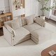preview thumbnail 68 of 162, Cloud Chenille Upholstered Modular Sectional Sofa with DIY Combination Design Beige 2-Seater Sofa+Ottomans