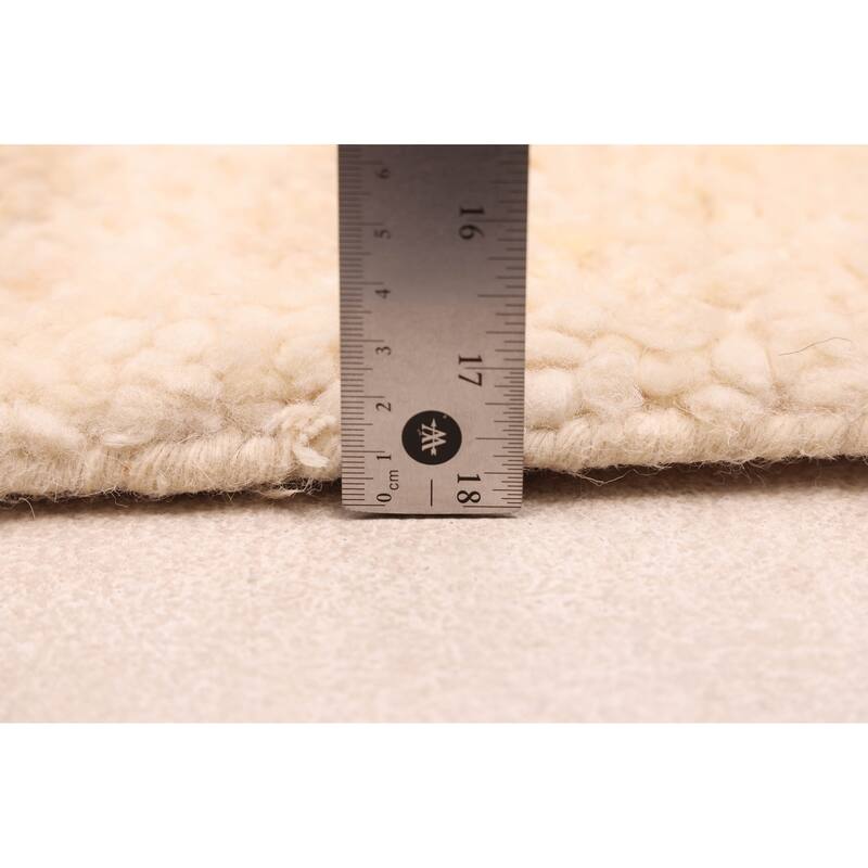 ECARPETGALLERY Hand-knotted Looma Cream Wool Rug - 8'1 x 10'2