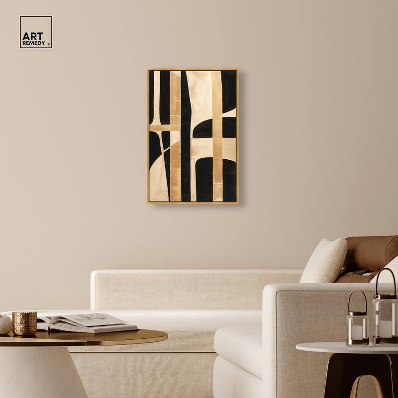 Noir and Gold I Canvas by Art Remedy
