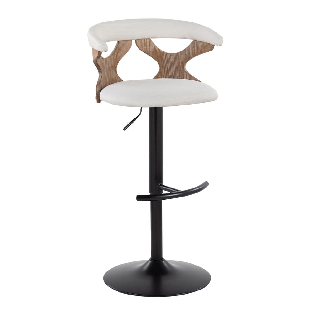 Carson Carrington Viby Adjustable Bar Stool with Rounded T Footrest (Set of 2)