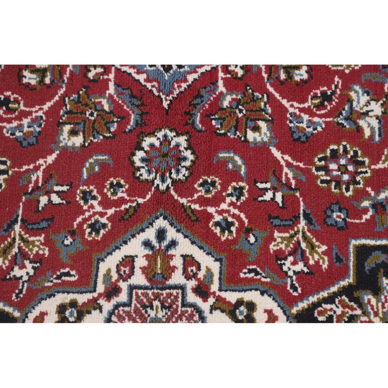 Animals Design Red Kashan Turkish Area Rug Machine Made Carpet - 9'9" x 13'0"