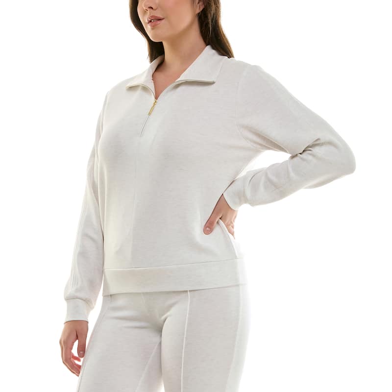 Nanette Lepore Scuba Knit Quarter-Zip Sweater