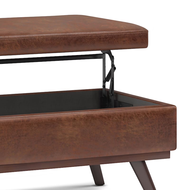 WYNDENHALL Ethan 42 inch Wide Mid Century Modern Rectangle Table Ottoman
