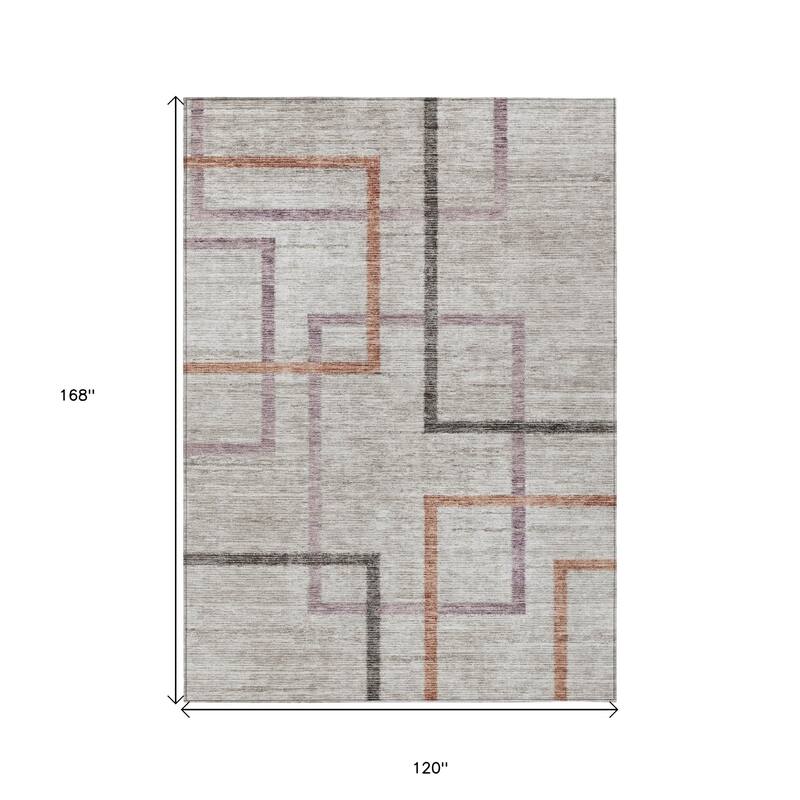 HomeRoots Geometric Transitional Rectangle Outdoor Rug