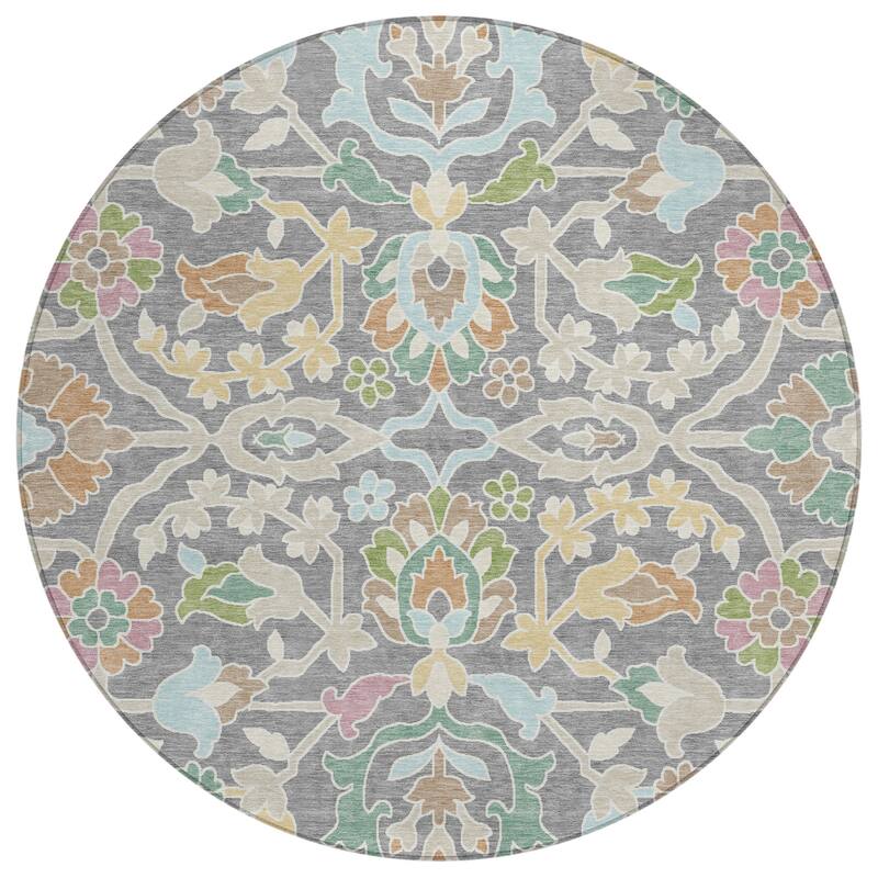 Machine Washable Indoor/ Outdoor Traditional Blanca Chantille Rug