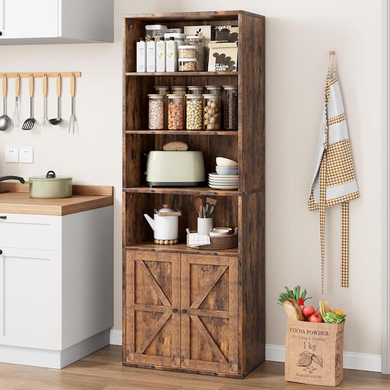 Tall Bookcase with Doors