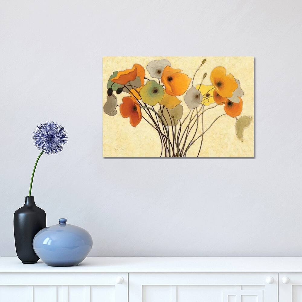 iCanvas "Pumpkin Poppies I" by Shirley Novak Canvas Print