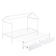 preview thumbnail 16 of 18, Twin XL to King Size Metal House Platform Bed with 2 Storage Drawers