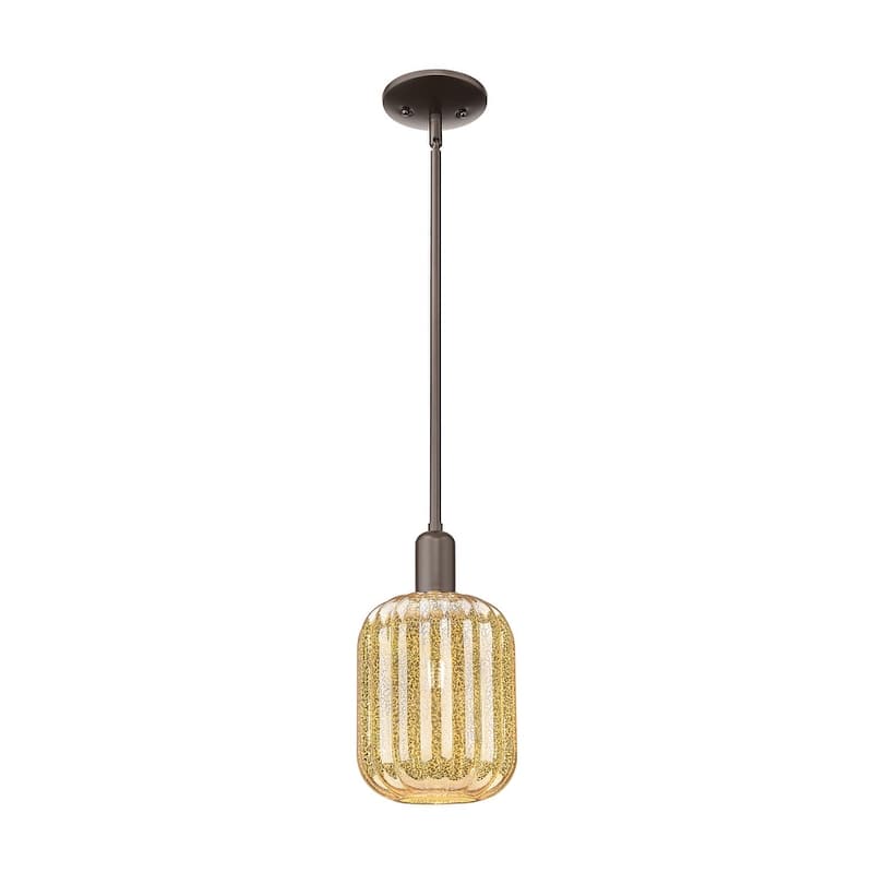 Innovations Lighting 716-1S-12-7 Preston Pendant Preston 7" Wide Mini - Oil Rubbed Bronze / Mercury