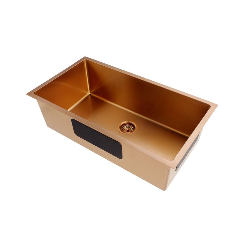 CB HOME 33" Drop-in Single Bowl Stainless Steel/Gold Kitchen Sink