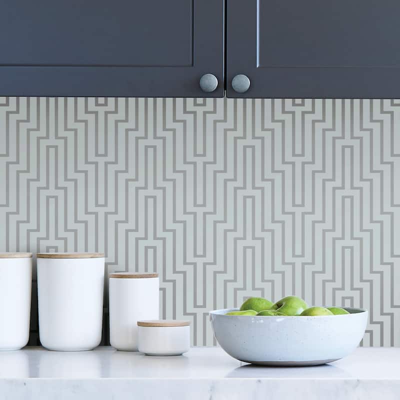 Scott Living Sky Blue Crystalline Self Adhesive Wallpaper